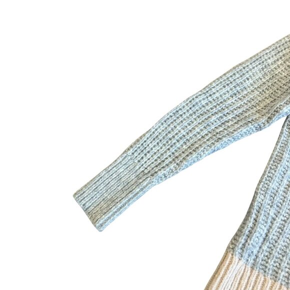 Banana Republic Colorblock Thick Weave Sweater Pullover V-Neck Stretch Small - Picture 2 of 12